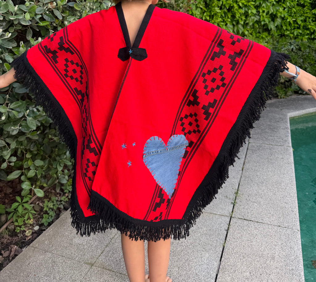 Poncho Red Kids
