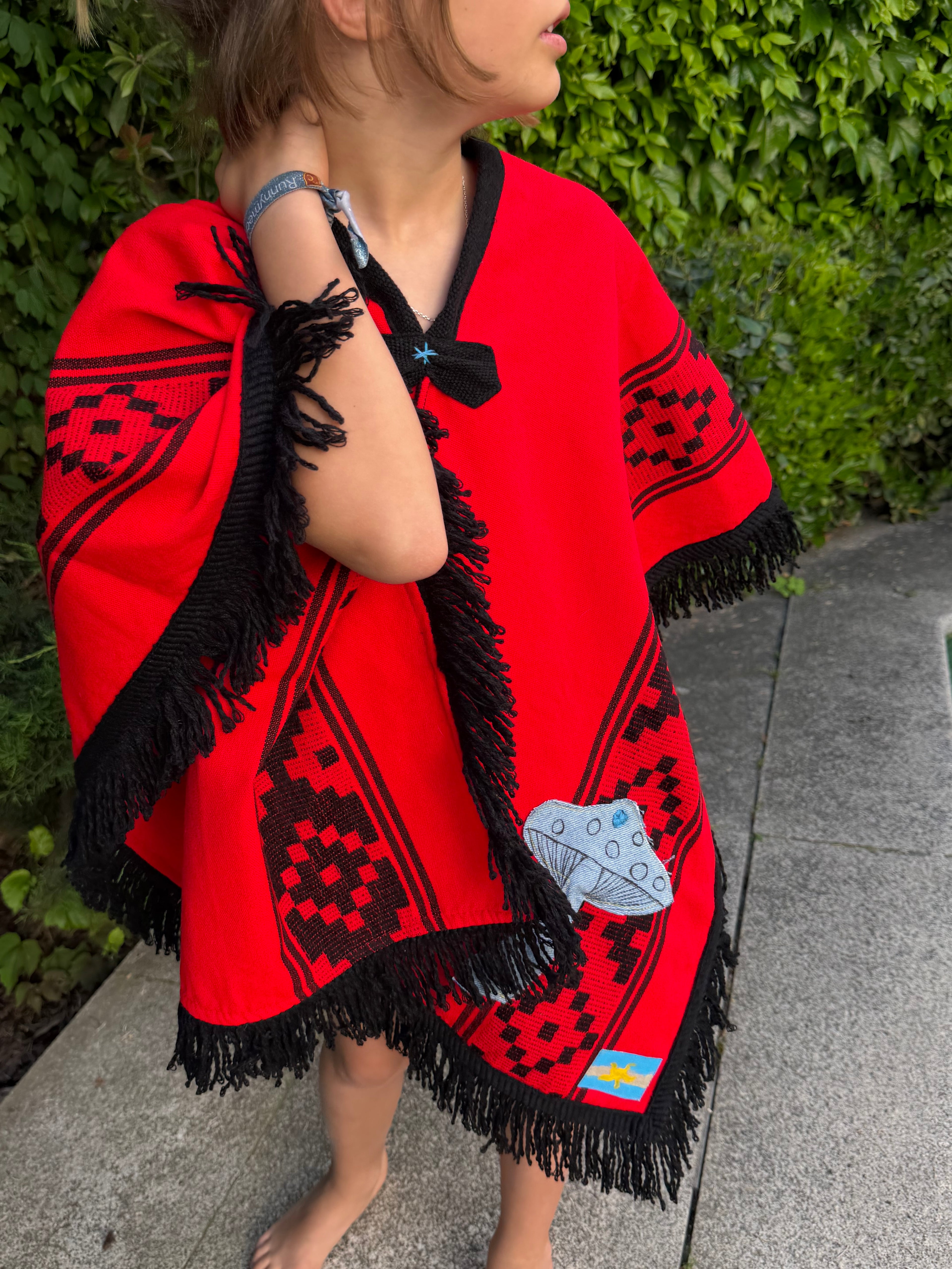 Poncho Red Kids