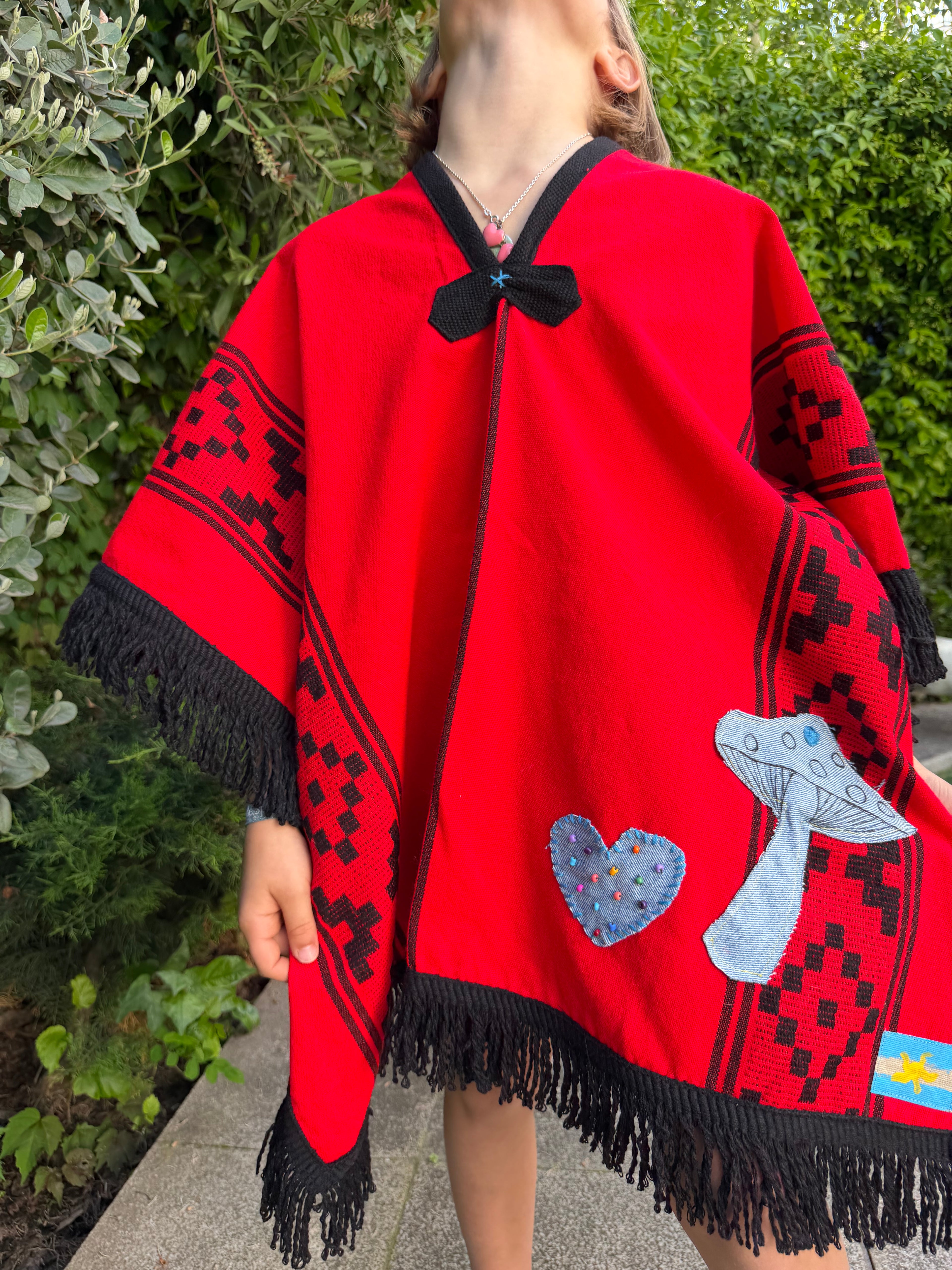 Poncho Red Kids