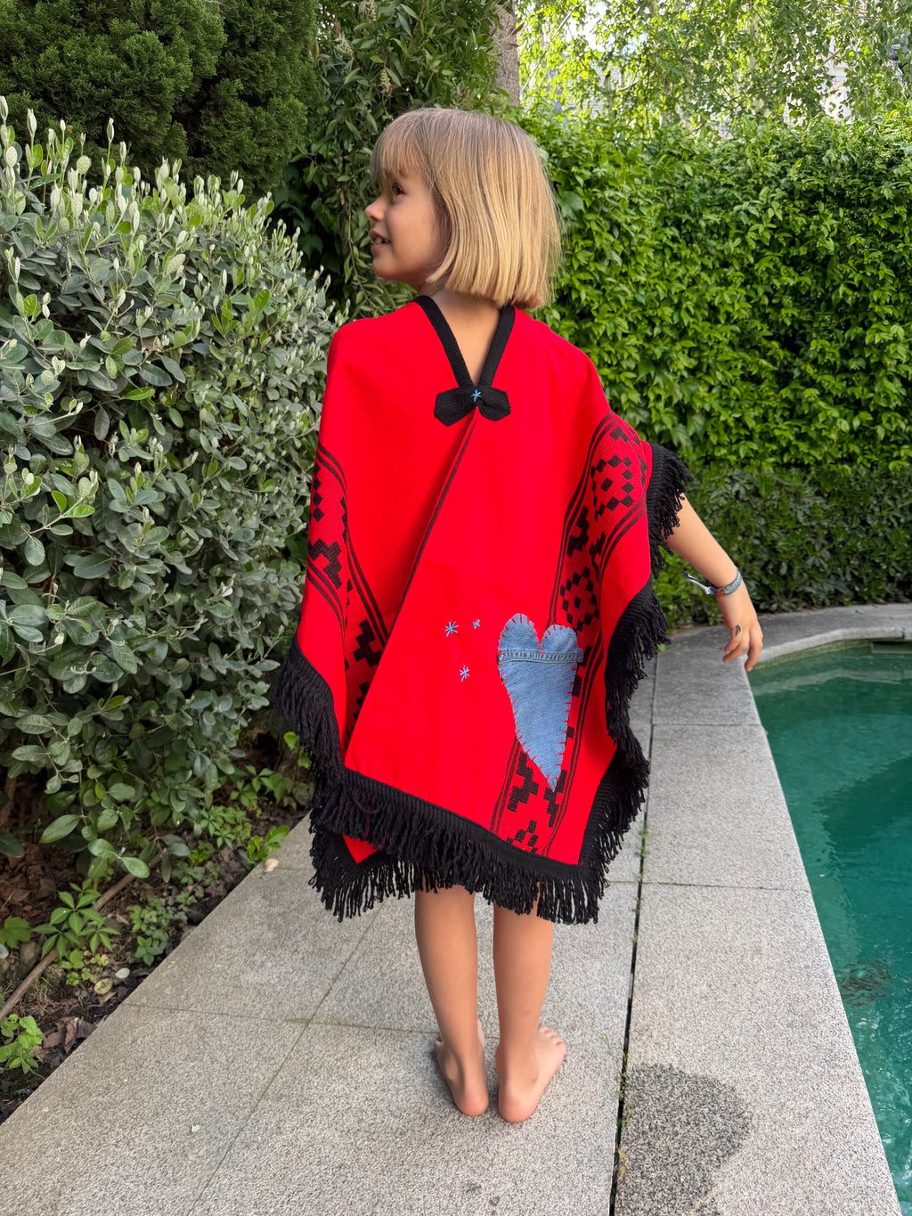 Poncho Red Kids