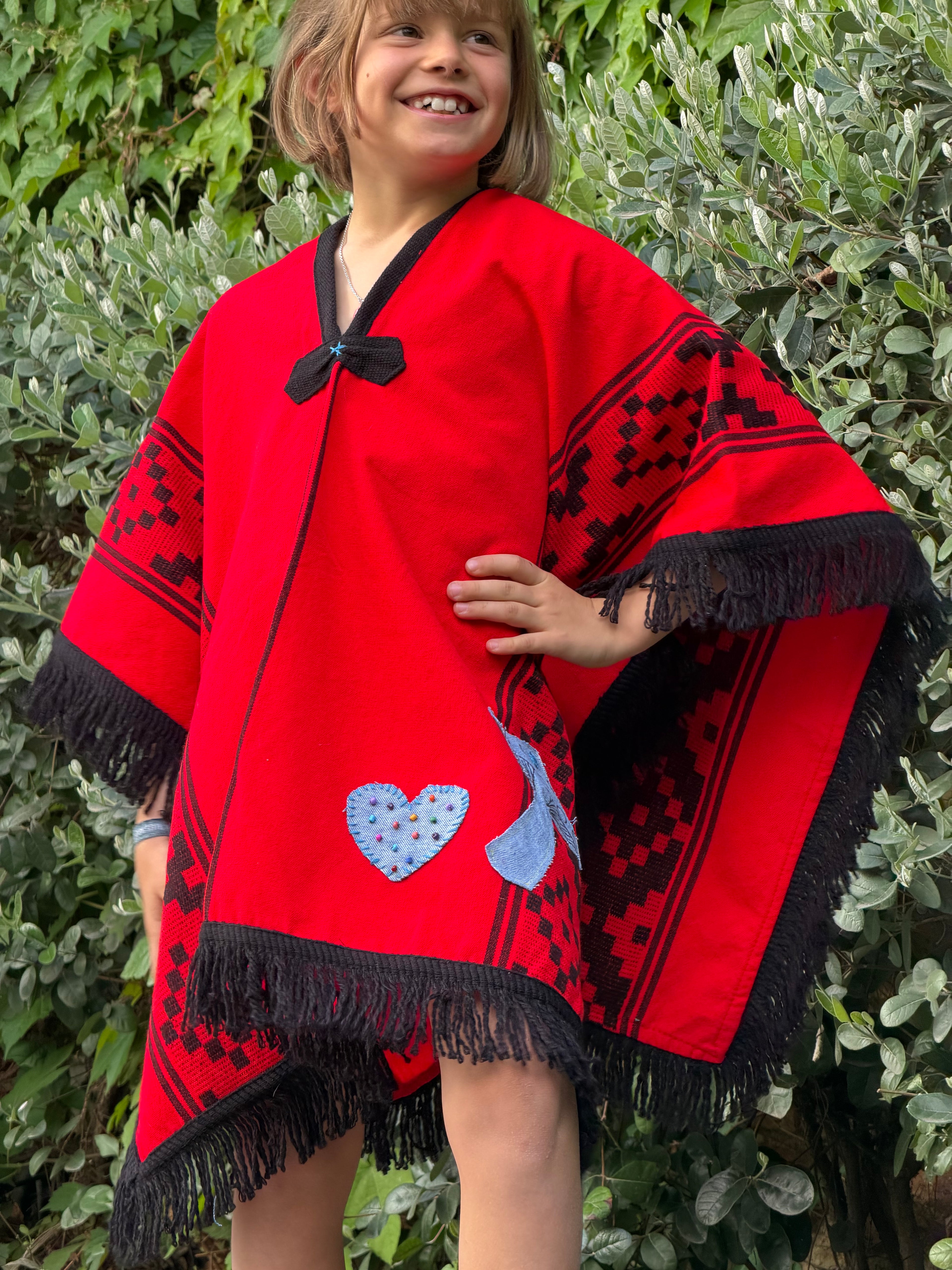 Poncho Red Kids